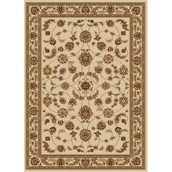 Auric 1596-1344-IVORY Como Rectangular Ivory Traditional Italy Area Rug, 2 ft. 2 in. W x 7 ft. 7 in. H AU1645759